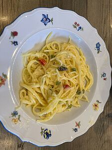 Spaghetti waren etwas klebrig trotz 7 Min. kochen. ~ jess841