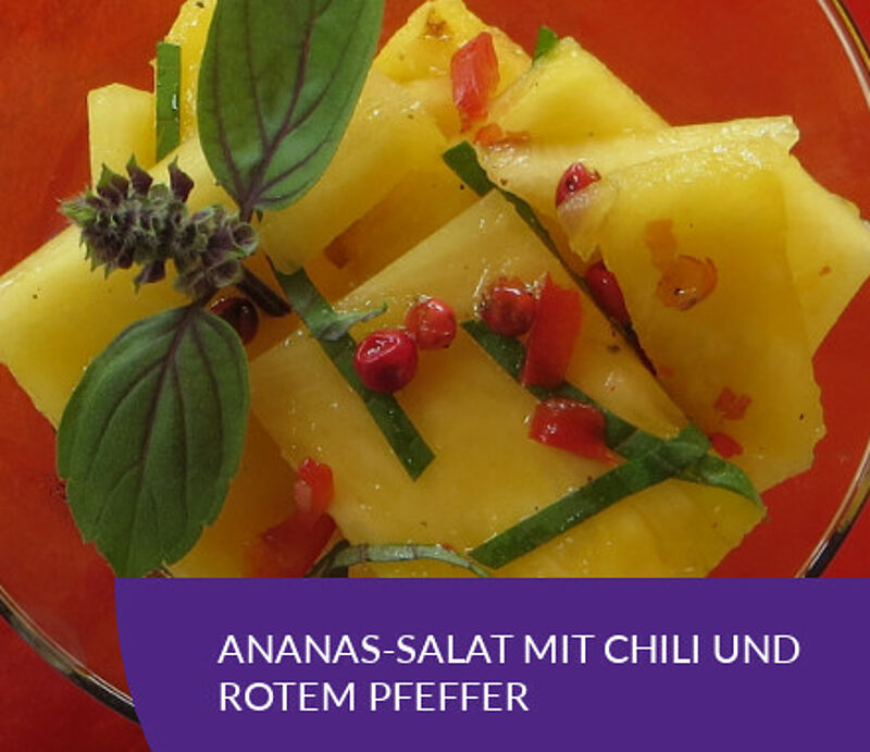 Nutricia Metabolics: Ananas-Salat mit Chili und rotem Pfeffer