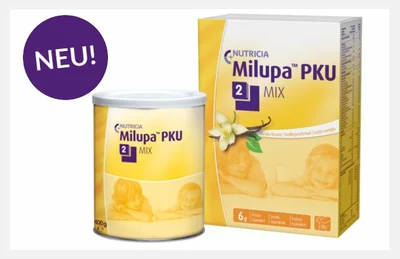 Link zu Milupa PKU 2-mix und PKU 2-mix Vanilla: Jetzt noch besser – Zubereitung unverändert